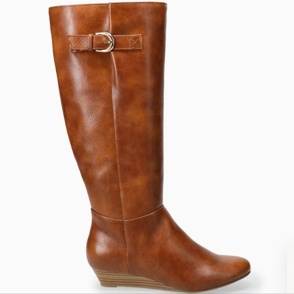 Cognac Knee High Boots